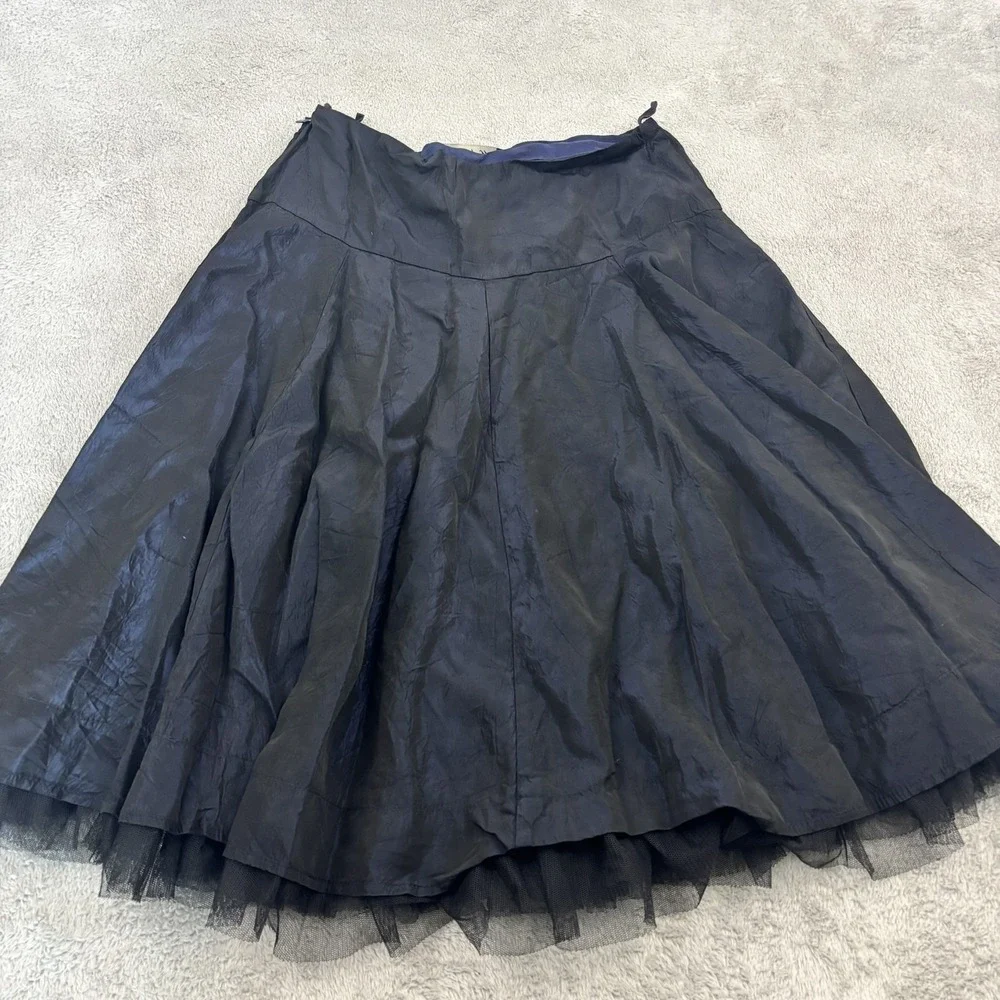 Monkey Wear Skirt Girls 16 Dark Blue Iridescent Tulle Fairy Grunge Festival Rave - Picture 2 of 12